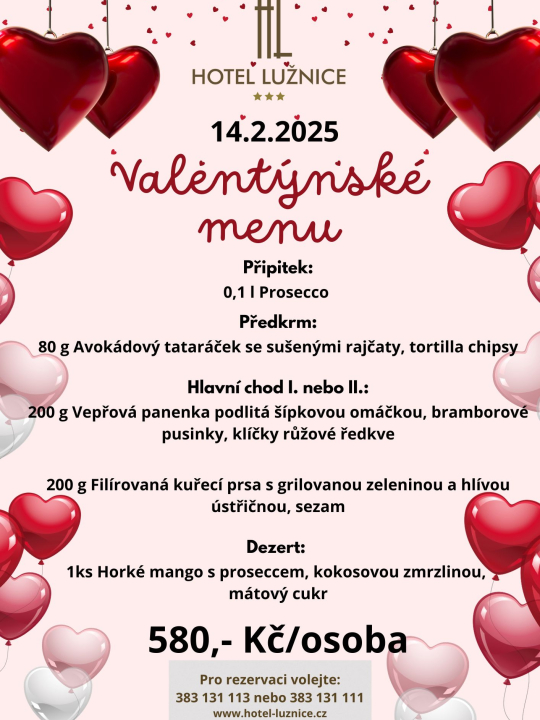 Valentýnské menu